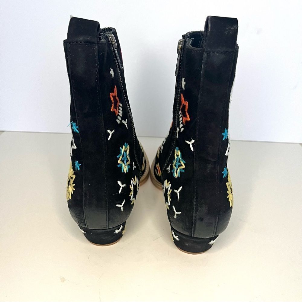Free People Bowers Suede Embroidered Western Boots in Black‎ Size 6.5 (37) NWOB - Picture 11 of 16